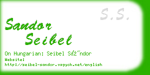 sandor seibel business card